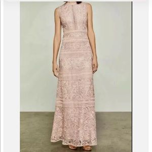NWOT BCBGMaxAzria Dusty Pink Lace Gown Sz 4
